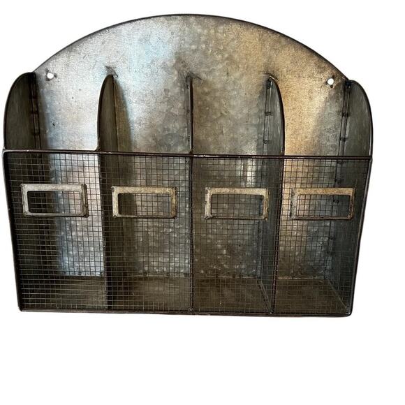 Galvanized, rustic farmhouse, organizer decor - Picture 6 of 11